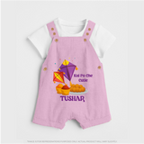 Kai Po Che Cutie | Customized Dungaree with Name - BABY PINK - 0 - 5 Months Old (Chest 18")