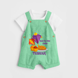 Kai Po Che Cutie | Customized Dungaree with Name - GREEN - 0 - 5 Months Old (Chest 18")