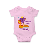 Kai Po Che Cutie | Customized Romper with Name - BABY PINK - New Born (Chest 14")