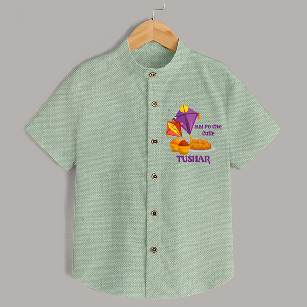 Kai Po Che Cutie | Customized Shirt with Name - MINT GREEN - 0 - 6 Months Old (Chest 23")