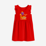 Kai Po Che Cutie | Customized Frock with Name - RED - 1 - 2 Years Old (Chest 22" , Full Length 22")