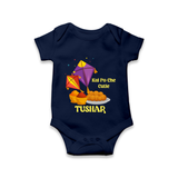 Kai Po Che Cutie | Customized Romper with Name - NAVY BLUE - New Born (Chest 14")