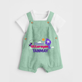 Happy Uttarayan | Personalised Dungaree with Name - MINT GREEN - 0 - 5 Months Old (Chest 18")