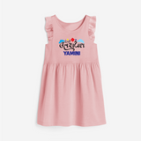 Happy Uttarayan | Personalised Frock with Name - BABY PINK - 1 - 2 Years Old (Chest 22" , Full Length 22")