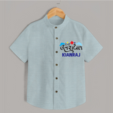 Happy Uttarayan | Customized Shirt with Name - ARCTIC BLUE - 0 - 6 Months Old (Chest 23")