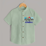 Happy Uttarayan | Customized Shirt with Name - MINT GREEN - 0 - 6 Months Old (Chest 23")