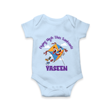Flying High this sankranti | Customized Romper with Name - BABY BLUE - New Born (Chest 14")