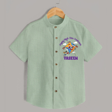 Flying High this sankranti | Customized Shirt with Name - MINT GREEN - 0 - 6 Months Old (Chest 23")