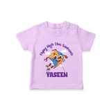 Flying High this sankranti | Customized T-Shirt with Name - LILAC - 0-5 Months Old (Chest 17")