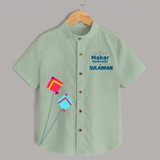 Happy Makar Sankranti | Customized Shirt with Name - MINT GREEN - 0 - 6 Months Old (Chest 23")