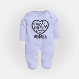 Best Sister Ever Sleep Suit/ Full Sleeve Bodysuit | Personalized Sleep Suit/ Full Sleeve Bodysuit for Your Best Sister - BABY BLUE - New Born (Chest 7.5")