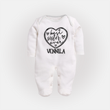 Best Sister Ever Sleep Suit/ Full Sleeve Bodysuit | Personalized Sleep Suit/ Full Sleeve Bodysuit for Your Best Sister - WHITE - New Born (Chest 7.5")