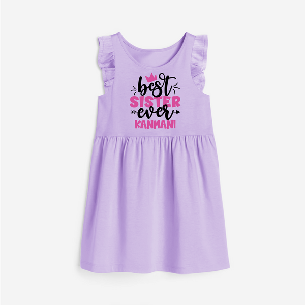 Best Sister Ever Frock | Custom Frock for the Ultimate Sister - LILAC - 1 - 2 Years Old (Chest 22" , Full Length 22")