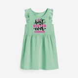 Best Sister Ever Frock | Custom Frock for the Ultimate Sister - MINT GREEN - 1 - 2 Years Old (Chest 22" , Full Length 22")