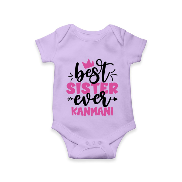 Best Sister Ever Romper / Onesie | Custom Romper / Onesie for the Ultimate Sister - LILAC - New Born (Chest 14")