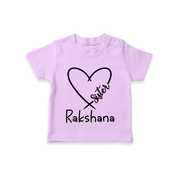 Sister T-Shirt | Cute and Personalized T-Shirt for Sisters - LILAC - 0-5 Months Old (Chest 17")