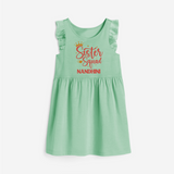 Sister Squad Frock | Personalized Frock for the Sister Squad - MINT GREEN - 1 - 2 Years Old (Chest 22" , Full Length 22")