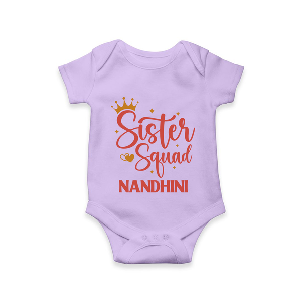 Sister Squad Romper / Onesie | Personalized Romper / Onesie for the Sister Squad - LILAC - New Born (Chest 14")