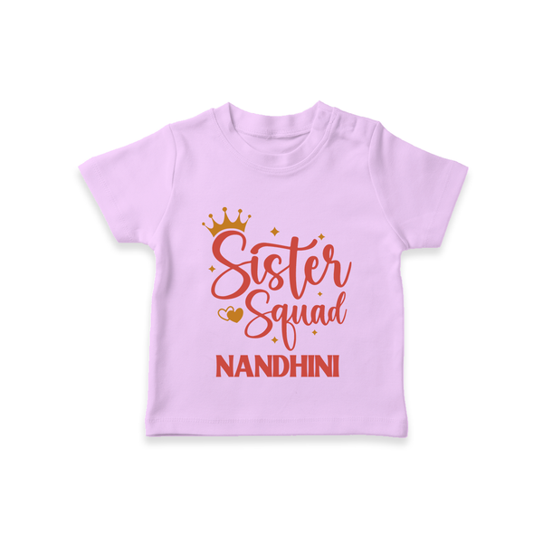 Sister Squad T-Shirt | Personalized T-Shirt for the Sister Squad - LILAC - 0-5 Months Old (Chest 17")