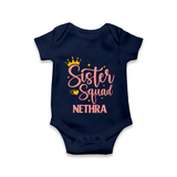 Sister Squad Romper / Onesie | Personalized Romper / Onesie for the Sister Squad - NAVY BLUE - New Born (Chest 14")
