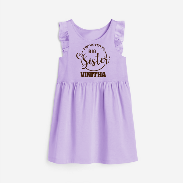 Promoted To Big Sister Frock | Custom Frock for the New Big Sister - LILAC - 1 - 2 Years Old (Chest 22" , Full Length 22")