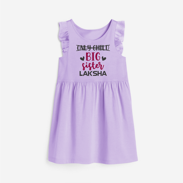 Only Child Big Sister Frock | Custom Frock for the Only Child Now Big Sister - LILAC - 1 - 2 Years Old (Chest 22" , Full Length 22")