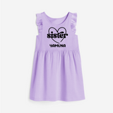 Sister Frock | Personalized Frock for Your Favorite Sister - LILAC - 1 - 2 Years Old (Chest 22" , Full Length 22")