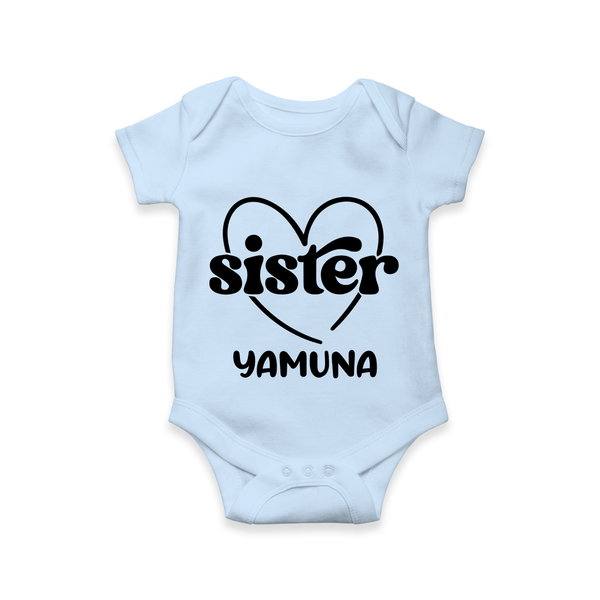 Sister Romper / Onesie | Personalized Romper / Onesie for Your Favorite Sister - BABY BLUE - New Born (Chest 14")
