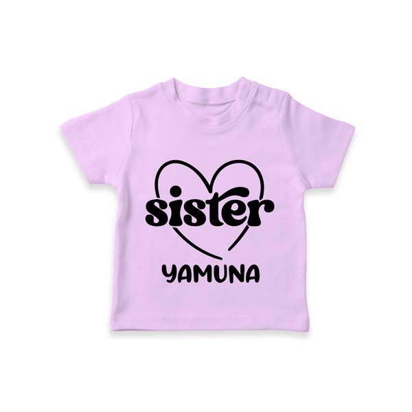 Sister T-Shirt | Personalized T-Shirt for Your Favorite Sister - LILAC - 0-5 Months Old (Chest 17")