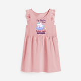 My Sister Has The Cutest Sister Frock | Personalized Frock for the Cutest Sisters - BABY PINK - 1 - 2 Years Old (Chest 22" , Full Length 22")