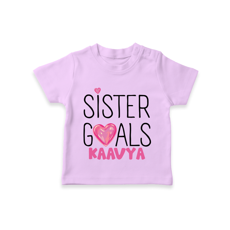 Sister Goals T-Shirt | Custom T-Shirt for the Perfect Sister Duo - LILAC - 0-5 Months Old (Chest 17")