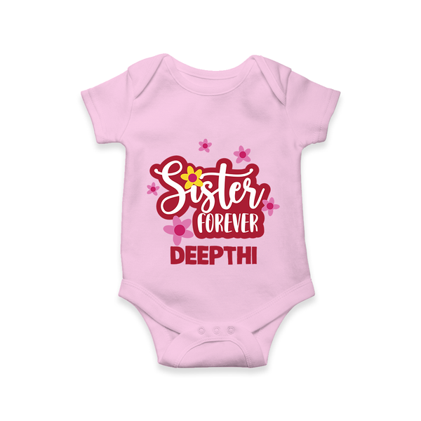Sister Forever Romper / Onesie | Personalized Romper / Onesie for Sisters Forever - BABY PINK - New Born (Chest 14")