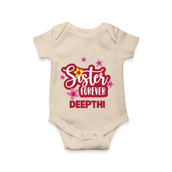 Sister Forever Romper / Onesie | Personalized Romper / Onesie for Sisters Forever - IVORY - New Born (Chest 14")