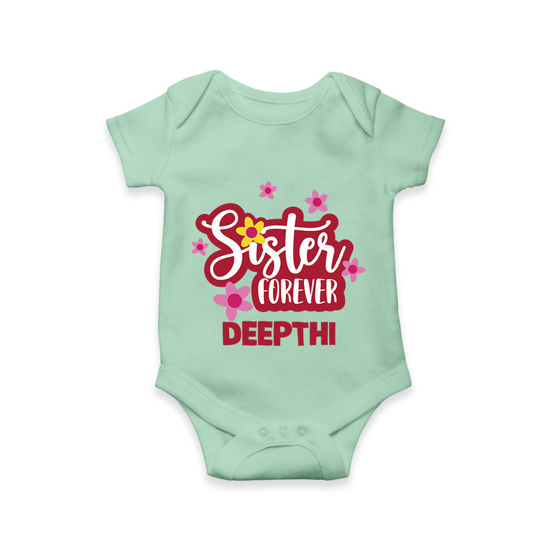 Sister Forever Romper / Onesie | Personalized Romper / Onesie for Sisters Forever - MINT GREEN - New Born (Chest 14")