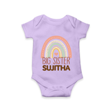 Big Sister Romper | Personalized Romper for the Big Sister - LILAC - New Born (Chest 14")
