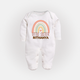 Little Sister Sleep suit | Custom Sleep suit for the Little Sister - WHITE - New Born (Chest 7.5")