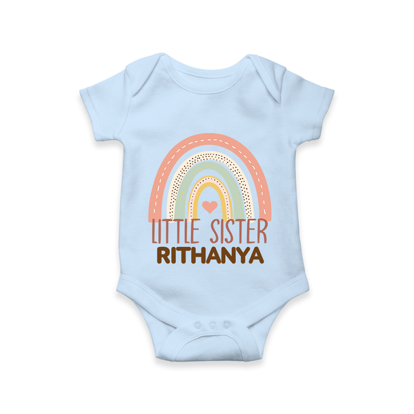 Little Sister Romper | Custom Romper for the Little Sister - BABY BLUE - New Born (Chest 14")