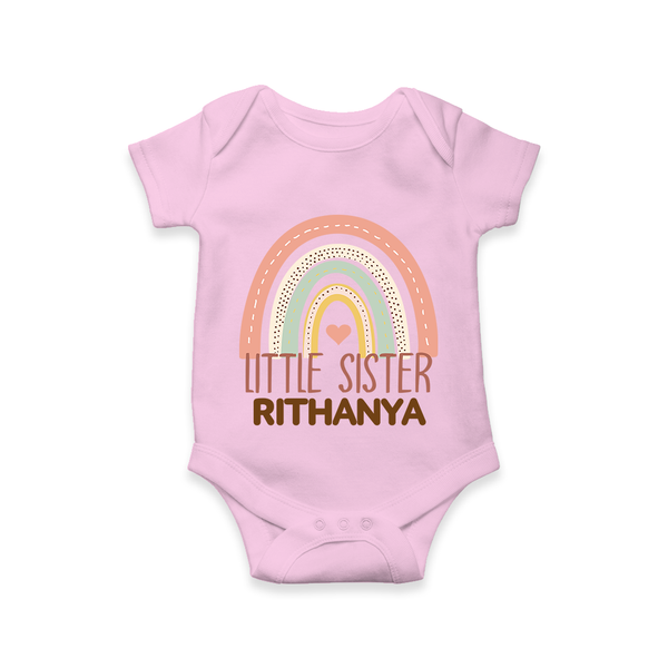 Little Sister Romper | Custom Romper for the Little Sister - BABY PINK - New Born (Chest 14")