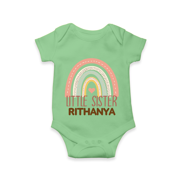 Little Sister Romper | Custom Romper for the Little Sister - GREEN - New Born (Chest 14")