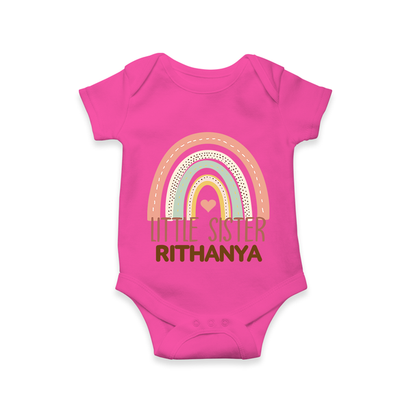 Little Sister Romper | Custom Romper for the Little Sister - HOT PINK - New Born (Chest 14")