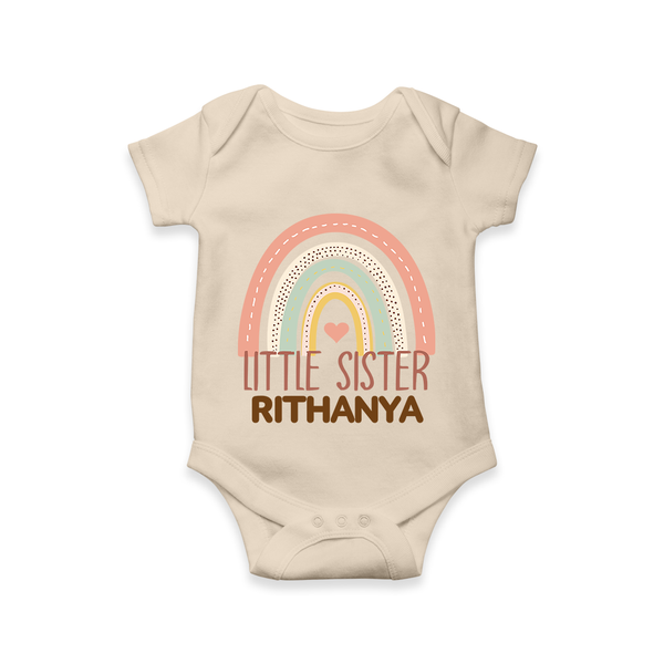 Little Sister Romper | Custom Romper for the Little Sister - IVORY - New Born (Chest 14")