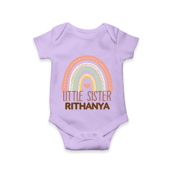 Little Sister Romper | Custom Romper for the Little Sister - LILAC - New Born (Chest 14")