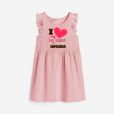I Love My Big Sister Frock | Personalized Frock for Loving Big Sisters - BABY PINK - 1 - 2 Years Old (Chest 22" , Full Length 22")