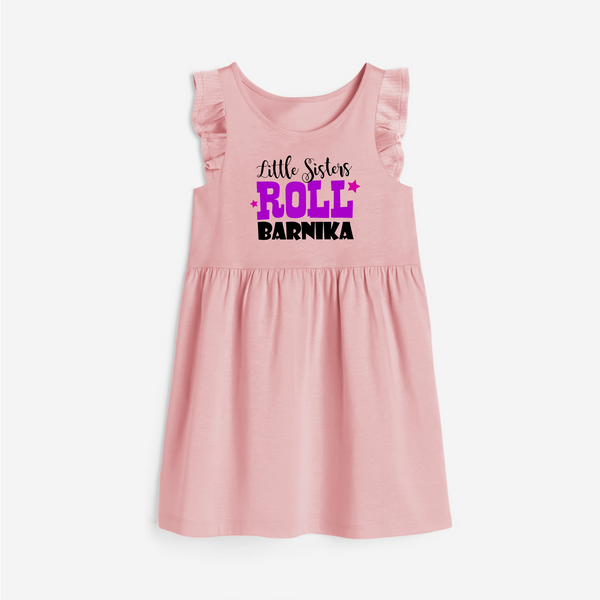 Little Sisters Roll Frock | Custom Frock for the Awesome Little Sister - BABY PINK - 1 - 2 Years Old (Chest 22" , Full Length 22")