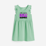 Little Sisters Roll Frock | Custom Frock for the Awesome Little Sister - MINT GREEN - 1 - 2 Years Old (Chest 22" , Full Length 22")