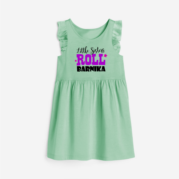 Little Sisters Roll Frock | Custom Frock for the Awesome Little Sister - MINT GREEN - 1 - 2 Years Old (Chest 22" , Full Length 22")