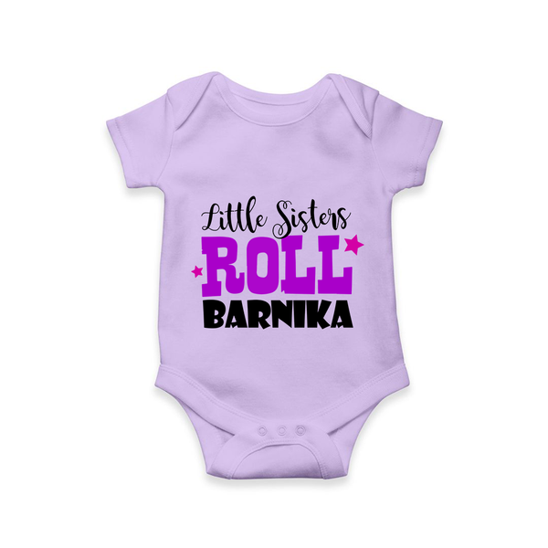 Little Sisters Roll Romper | Custom Romper for the Awesome Little Sister - LILAC - New Born (Chest 14")