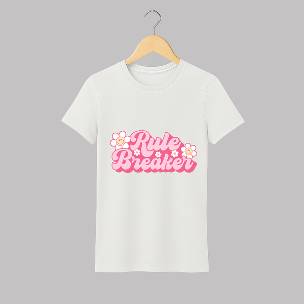 Rule Breaker Adult Tshirt | Personalized Adult Tshirt for the Little Rebel - WHITE - S (Chest 19")