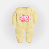 Rule Breaker Sleep suit | Personalized Sleep suit for the Little Rebel - PASTEL YELLOW - New Born (Chest 7.5")