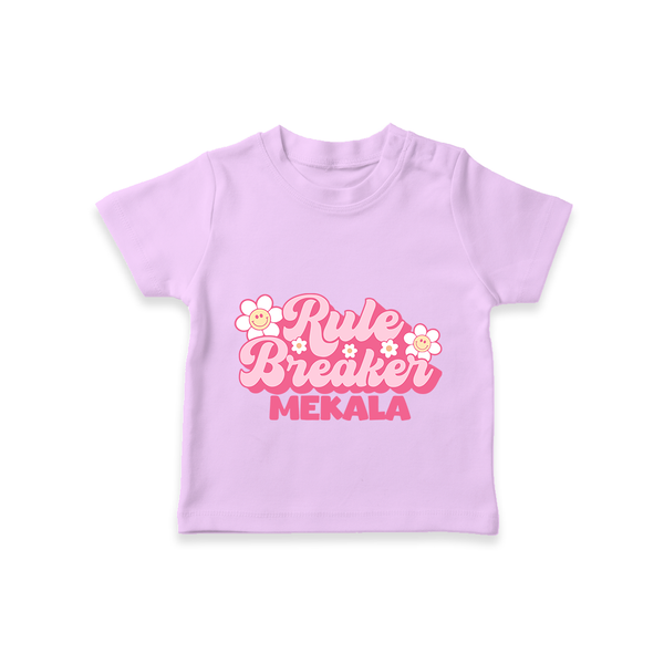Rule Breaker T-shirt | Personalized T-shirt for the Little Rebel - LILAC - 0-5 Months Old (Chest 17")